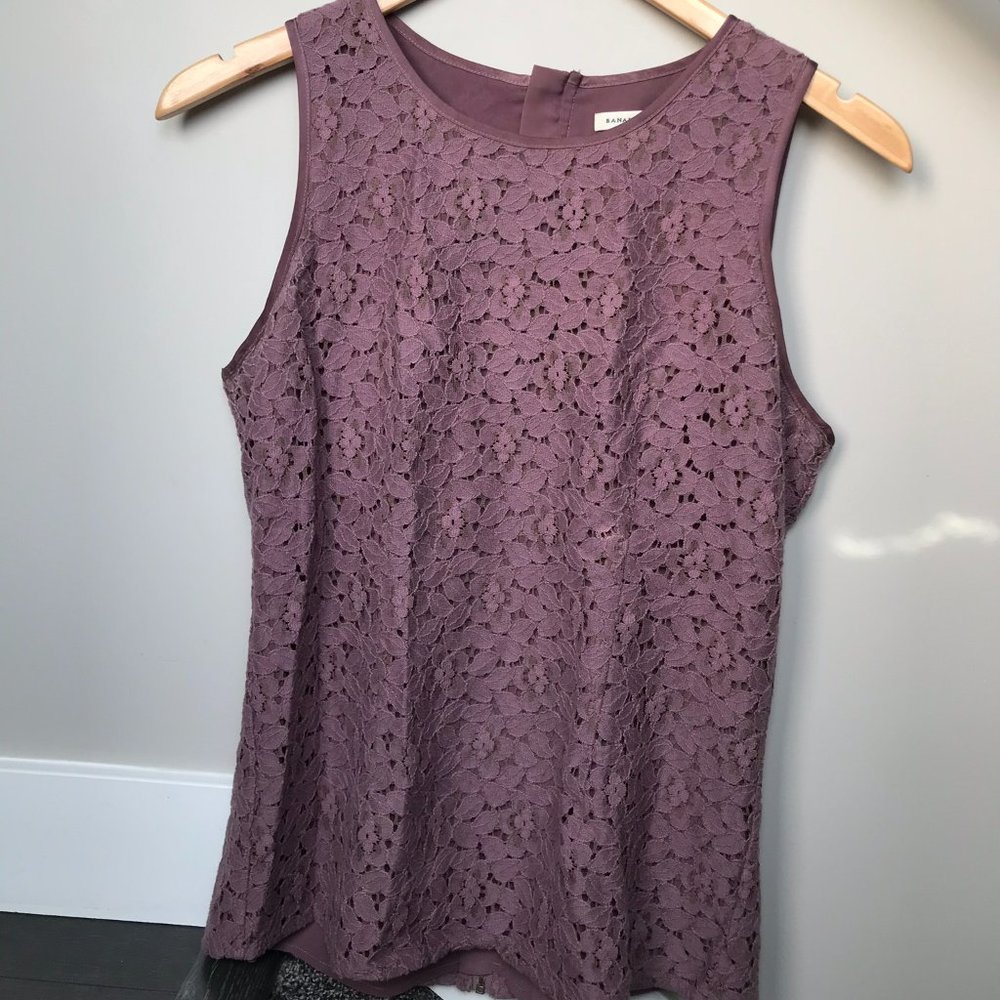Banana Republic | Mauve Lace Tank Top